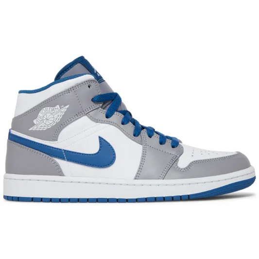 Nike Air Jordan 1 Mid True Blue Cement Youth