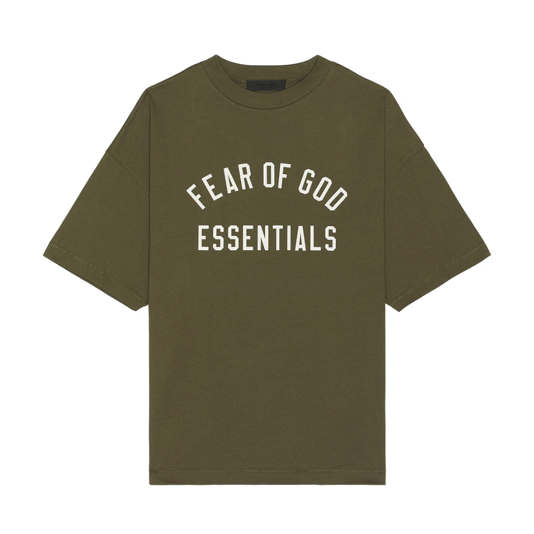 Fear of God FOG Essentials FALL24 Jersey Crewneck Tee Military