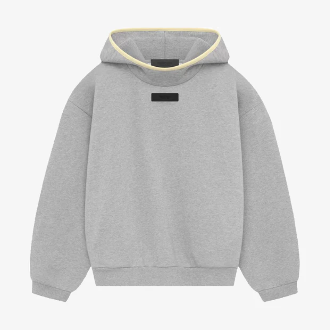 Fear of God FOG Essentials FW24 Hoodie Chest Patch Logo Light Oatmeal