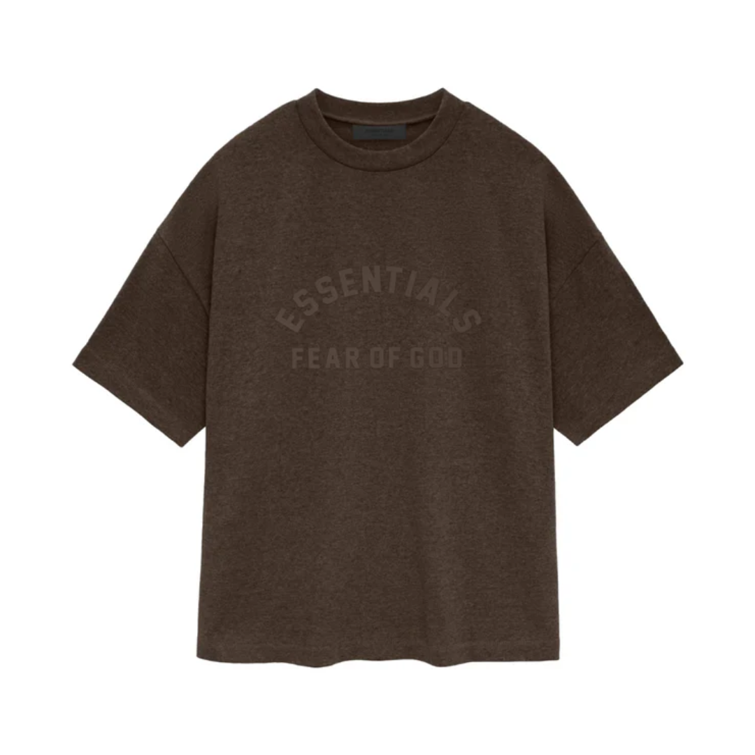 Fear of God FOG Essentials SS24 Heavy Jersey Crewneck Tee Heather Wood