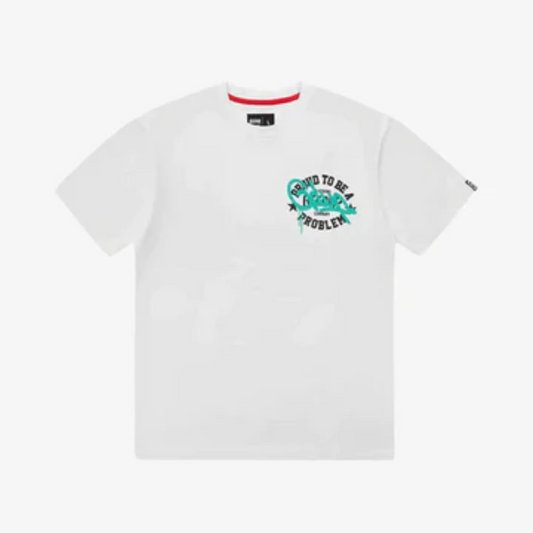 Geedup Proud To Be A Problem Tee White Aqua