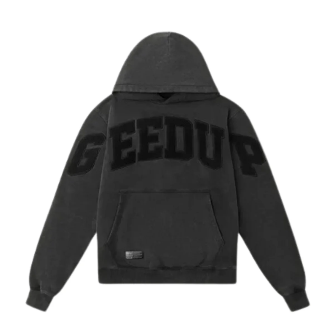 Geedup Team Logo Hoodie Vintage Washed Black