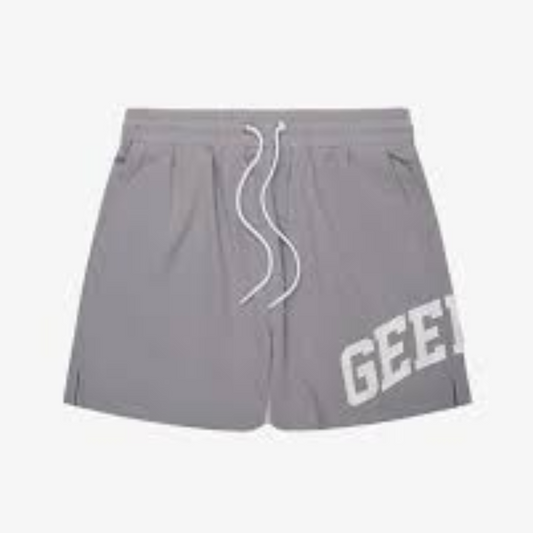 Geedup Team Logo Swim Shorts Grey White