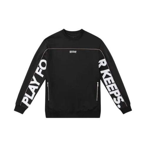 Geedup Play For Keeps Crewneck Black White