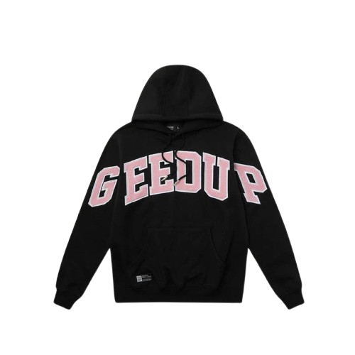 Geedup Team Logo Hoodie Black Dusty Pink