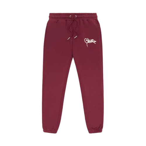 Geedup Handstyle Logo Sweat Pants Maroon Cream