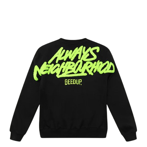 Geedup Always Neighbourhood Crewneck Black Yellow