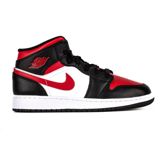 Nike Air Jordan 1 Mid Bred Toe 2022 Youth