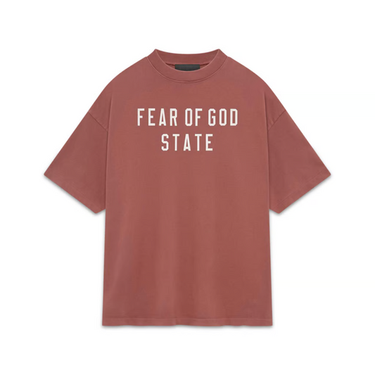 Fear of God FOG Essentials FALL24 Heavy Crewneck Tee Crimson