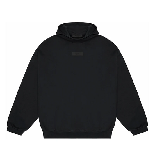 Fear of God FOG Essentials FW24 Hoodie Chest Patch Logo Jet Black