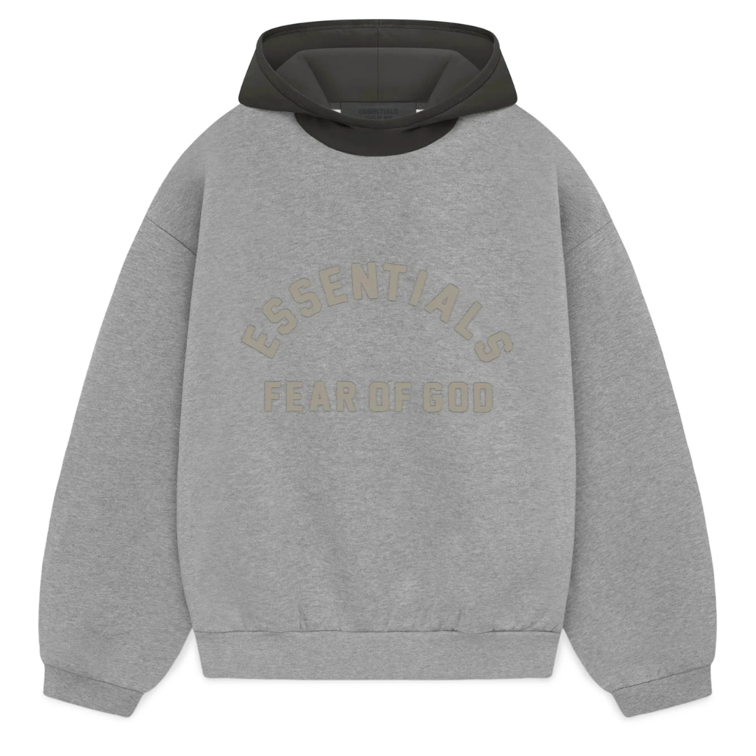 Fear of God FOG Essentials FW24 Nylon Fleece Hoodie Dark Oatmeal