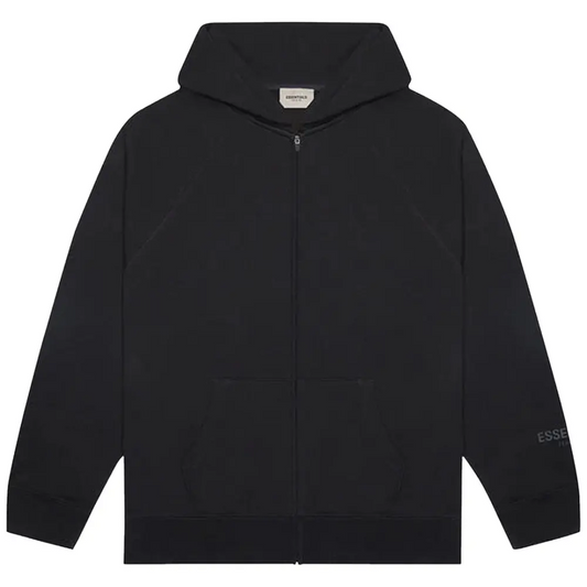 Fear of God FOG Essentials SS20 Full Zip Up Hoodie Black