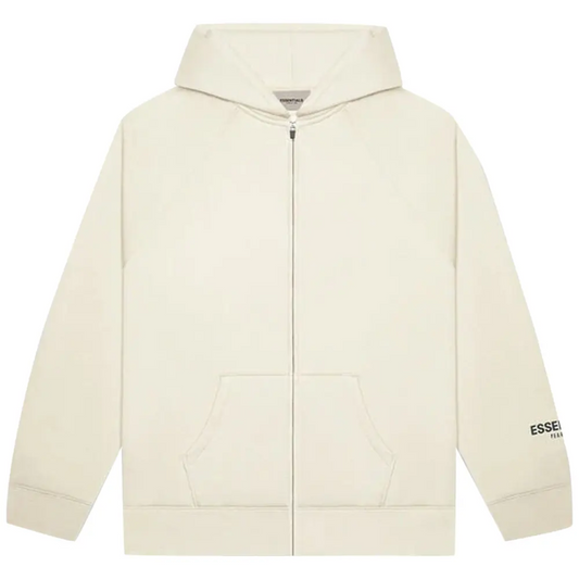 Fear of God FOG Essentials SS20 Full Zip Up Hoodie Buttercream