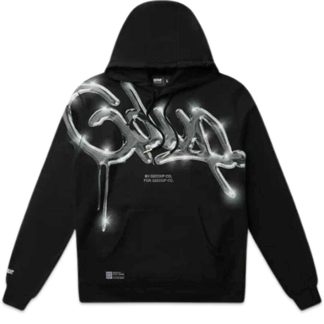 Geedup Handstyle Hoodie Black Chrome