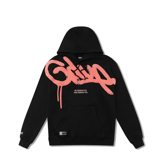 Geedup Handstyle Hoodie Black Peach