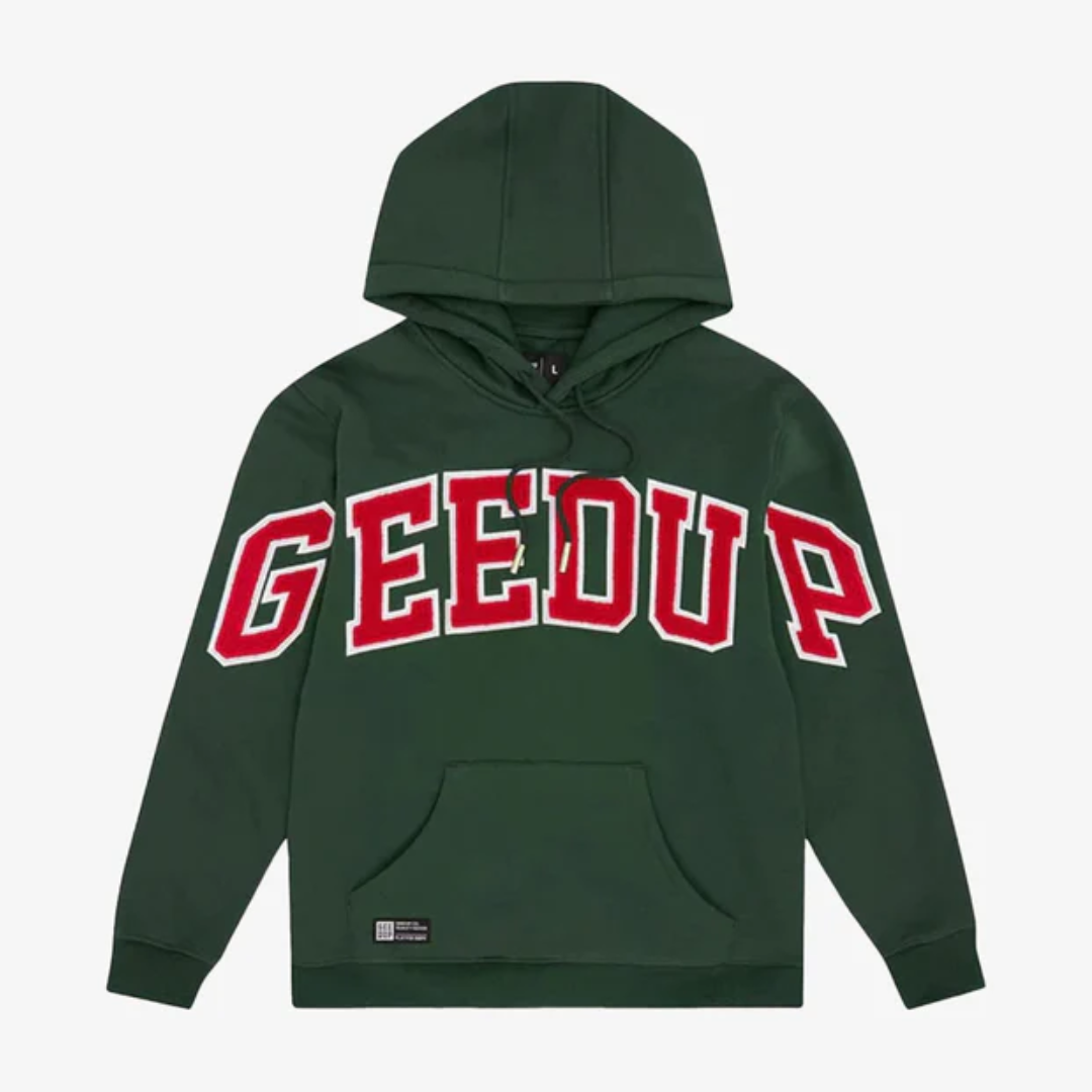 Geedup Team Logo Hoodie Khaki Red